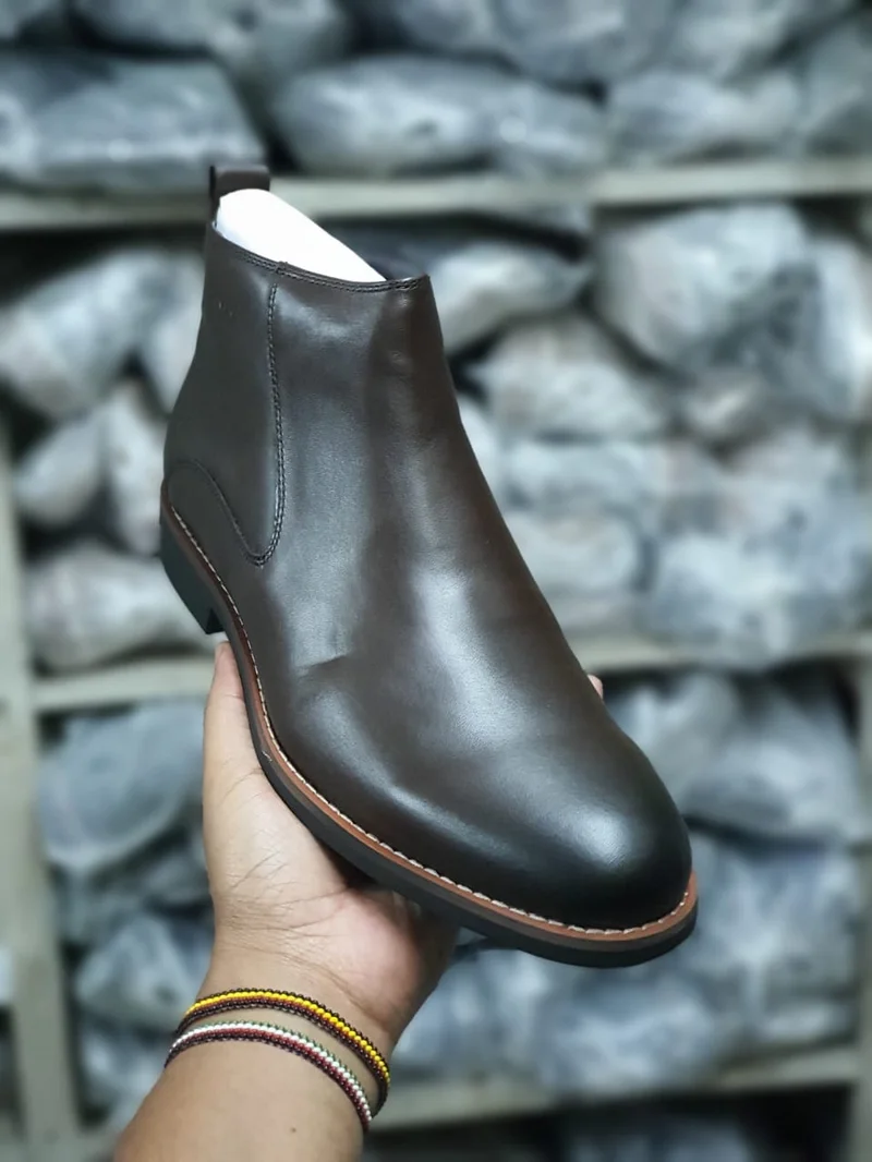 Oxford Slipon Official Billionaire Leather Boots - Coffee Brown Mens Shoes