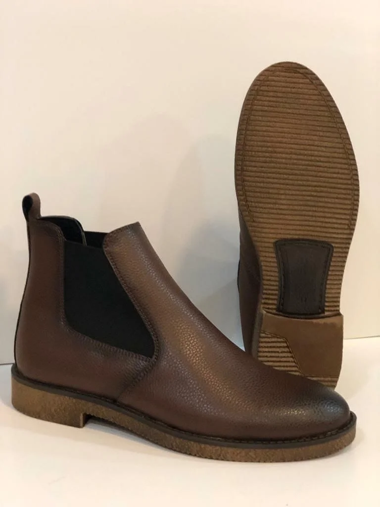 Oxford Slipon Premium Leather Boots - Brown Official Mens Boots