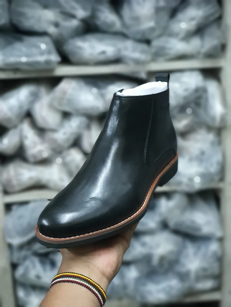Oxford Slipon Premium Leather Official Billionaire Boots - Black Shoes