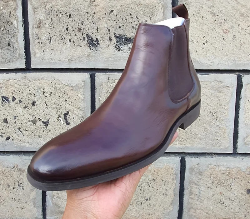 Oxford Slipon Premium Leather Official Billionaire Boots - Dark Brown Mens Shoes