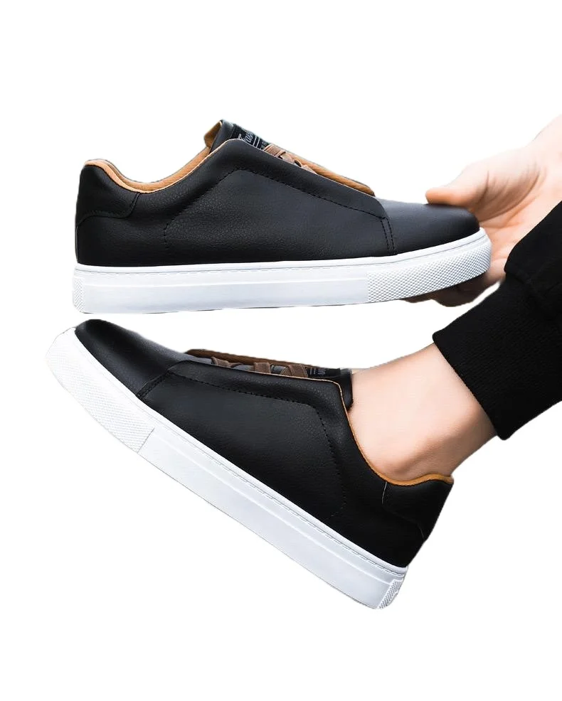 PREMIUM BLACK  LACE LESS CASUALS  SNEAKERS