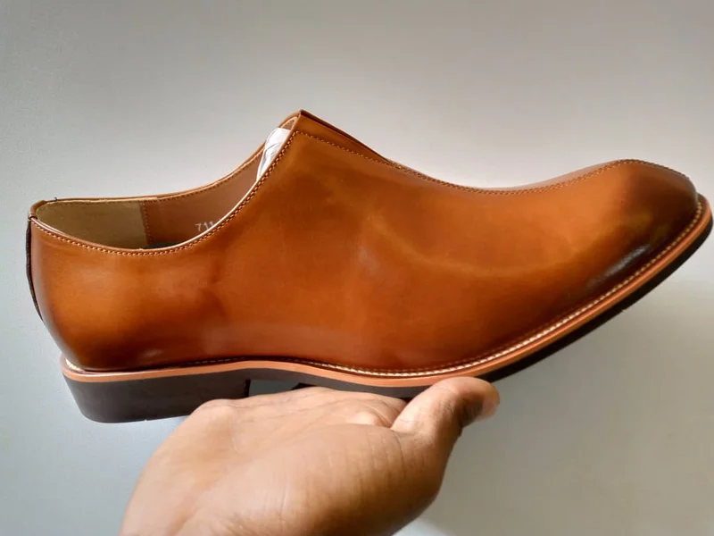 Premium Brown Leather Slip On Italy Official Men Shoes