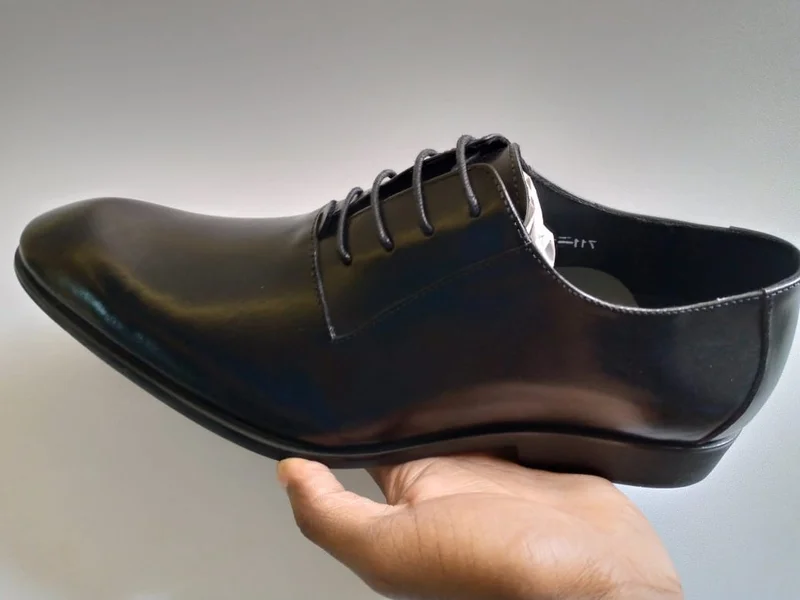 Premium Italy Leather -Black Laced Official Men Shoes
