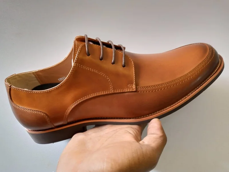 Premium Italy Leather -Brown Laced Official Men Shoes