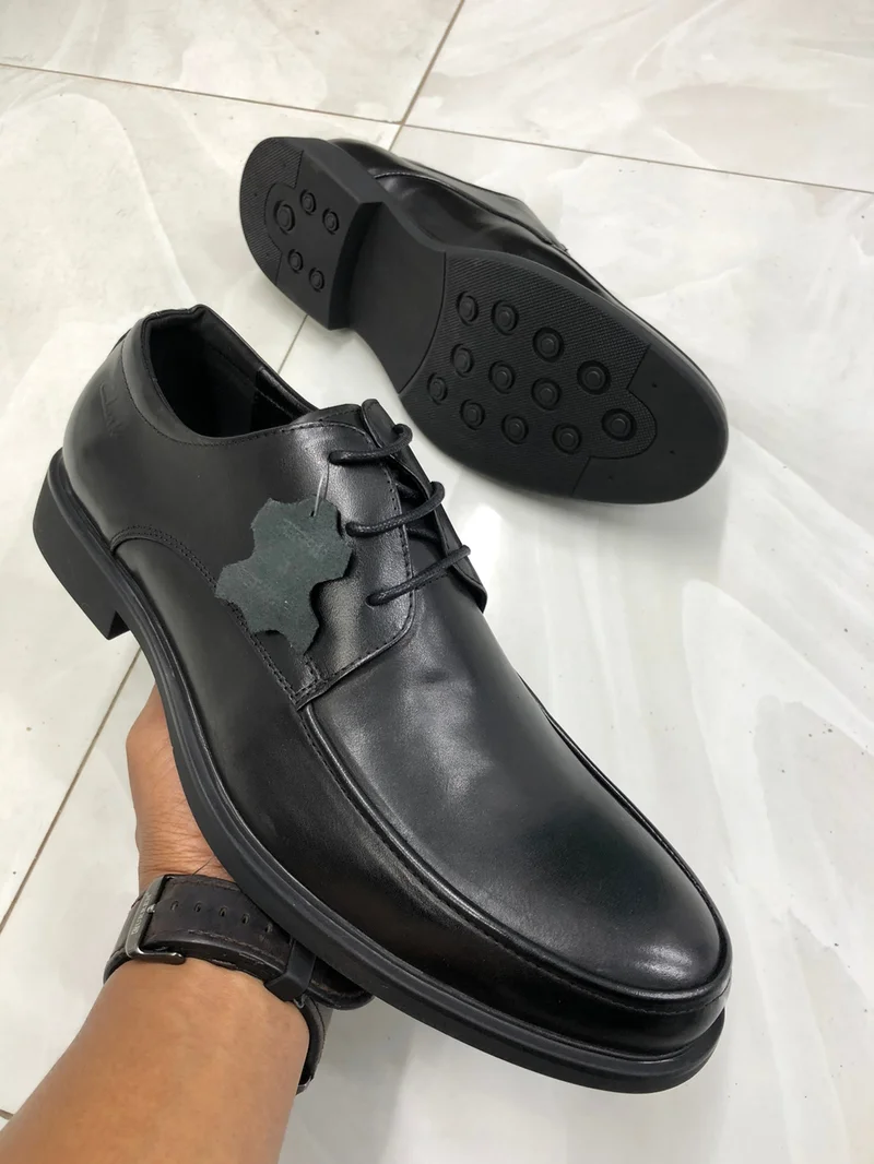 Premium John Foster Lace up Leather Black Mens Official Shoes