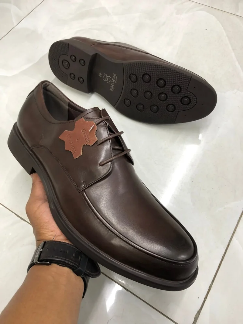Premium John Foster Lace up Leather Dark Brown Mens Official Shoes
