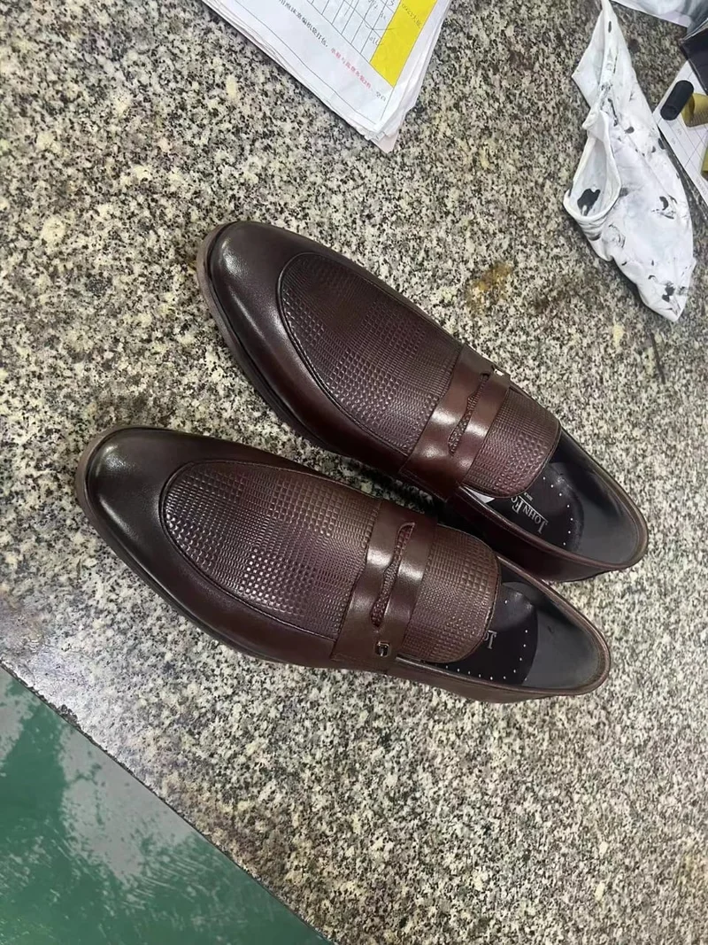 Premium John Foster Leather Brown Loafer Mens Official Shoes