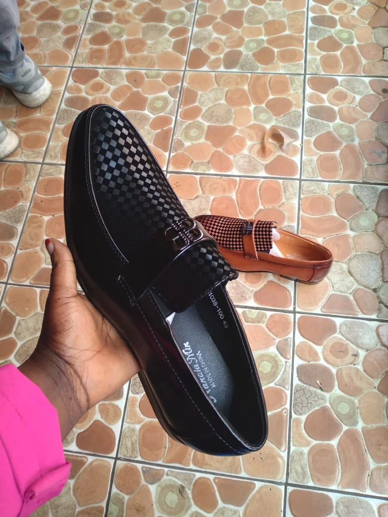 Premium Leather Black Slipon Mens  Official Shoes