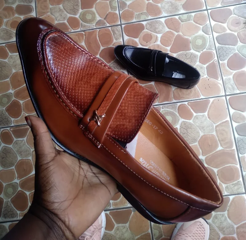 Premium Leather Brown Slipon Mens  Official Shoes