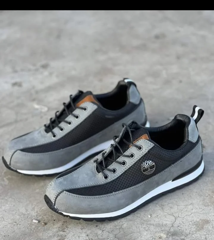 Premium Leather Casual Low cut Timberland Sport Boots Grey