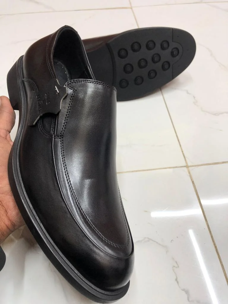 Premium Leather Slipon shoe SOS Black Mens Oxford Official shoes