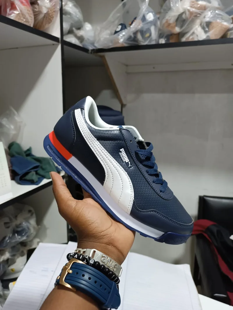 Puma Jogger  Sneakers Navy Blue/ White Sports Shoe