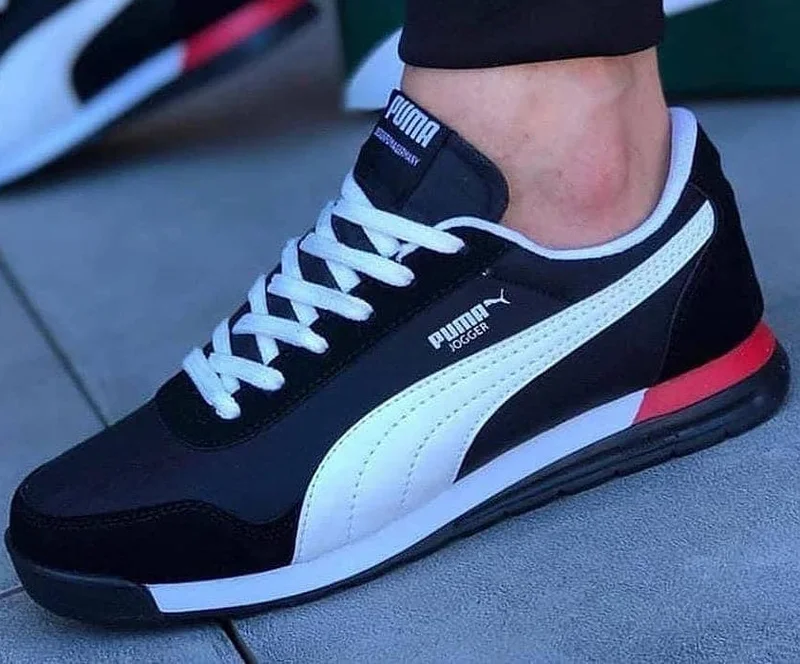 Puma Jogger Sneakers Black and White  Sports Shoe