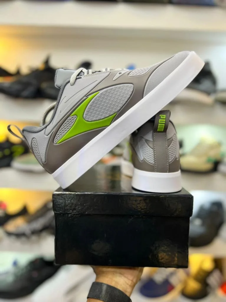 Puma R .. System Sneakers Grey Green Shoes