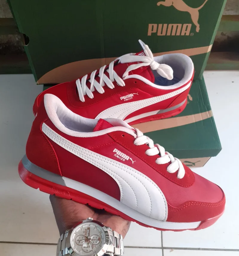 PUMA Roma Basic JR Sneaker  , Rio Red/White