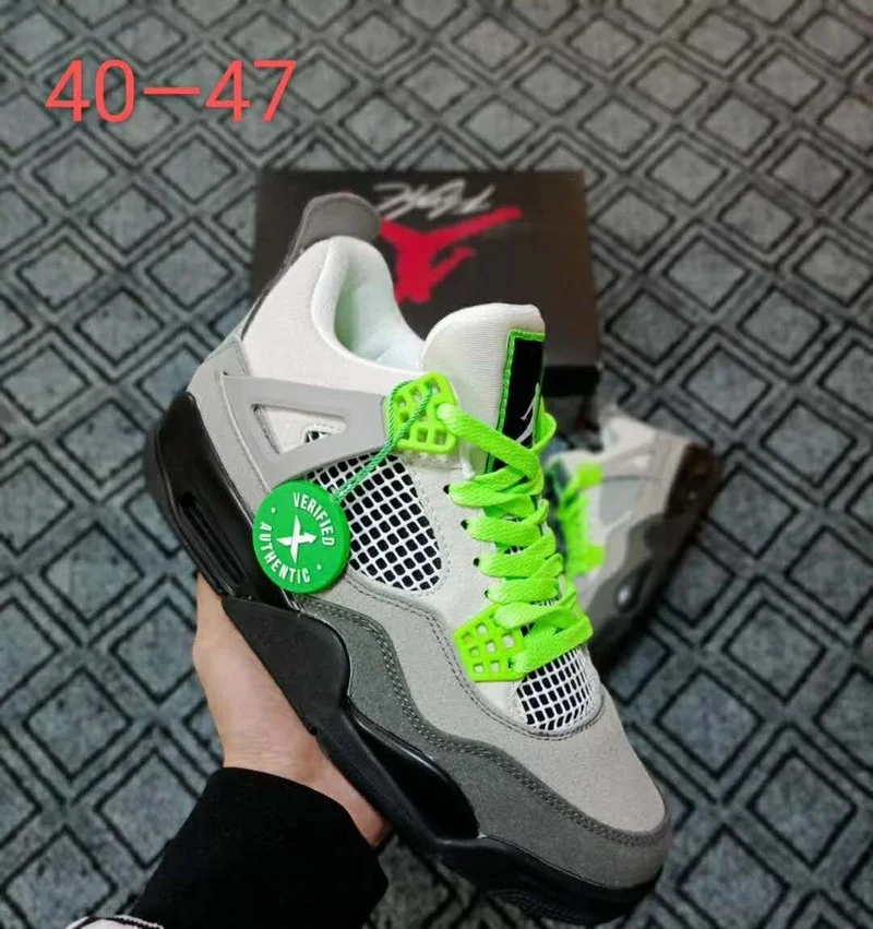 Air Jordan 4 Neon Laces