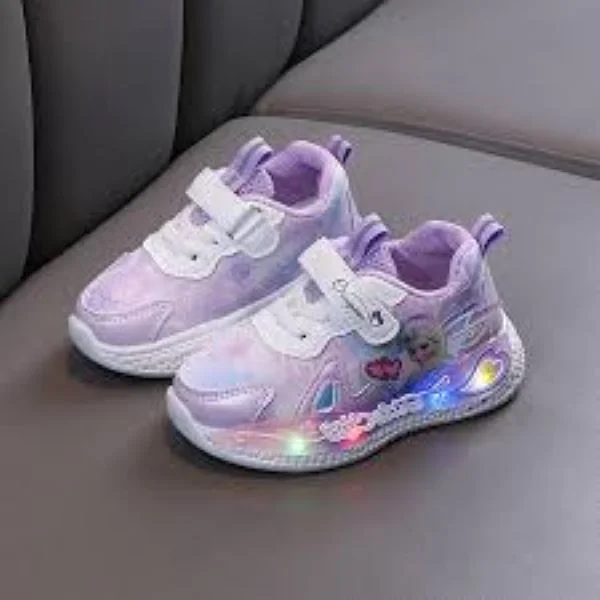 PURPLE GIRL'S ELSA THEMED  SNEAKERS(FROZEN)