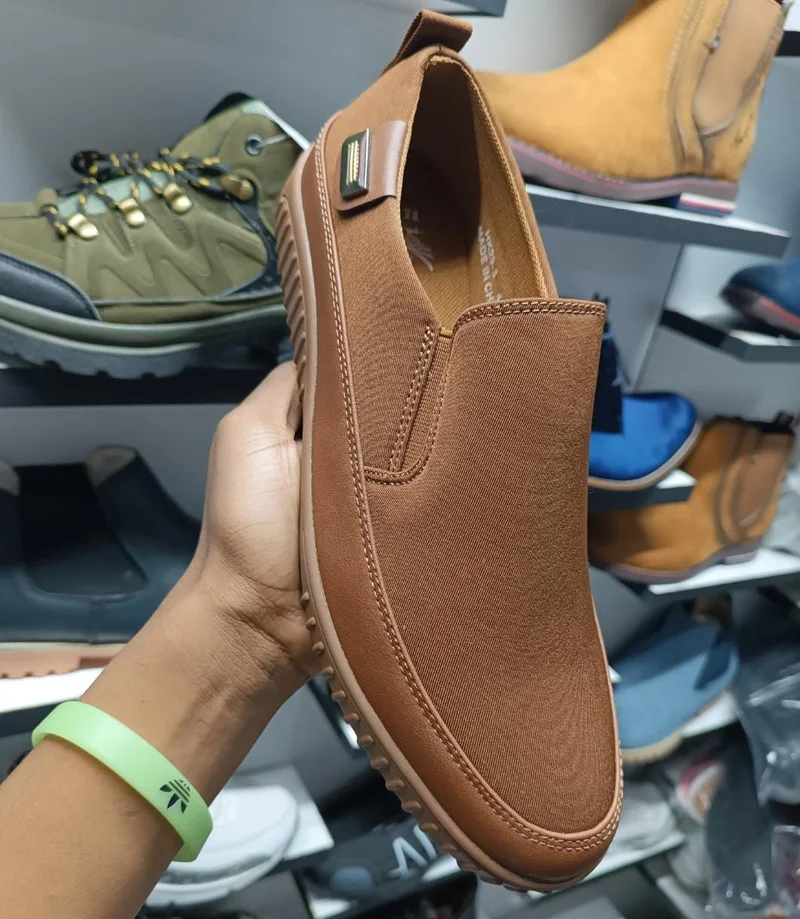 Quality and Durable Mens Shoes Bellonar Rubbers on Sneakers Brown