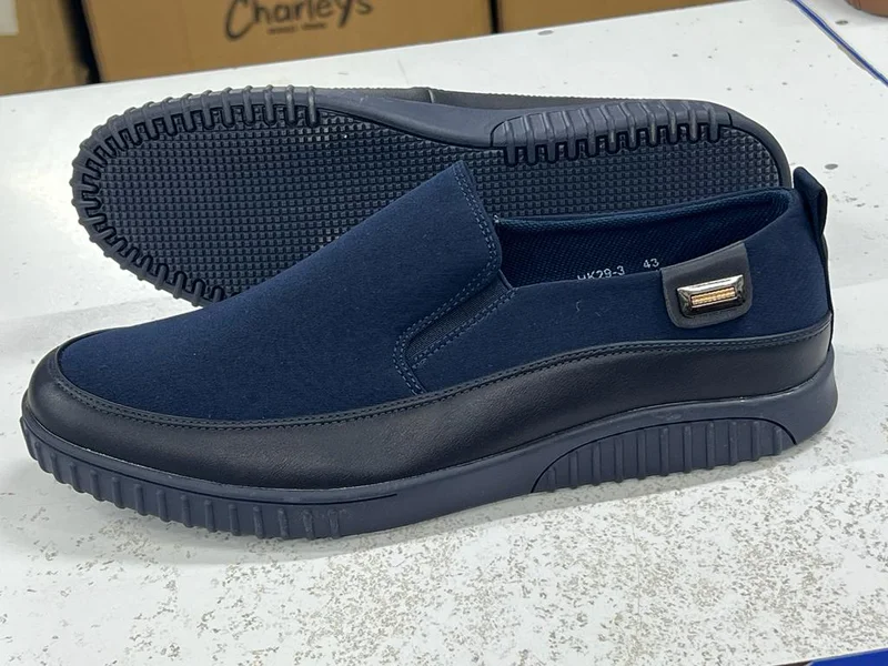Quality and Durable Mens Shoes Bellonar Rubbers on Sneakers Navy Blue