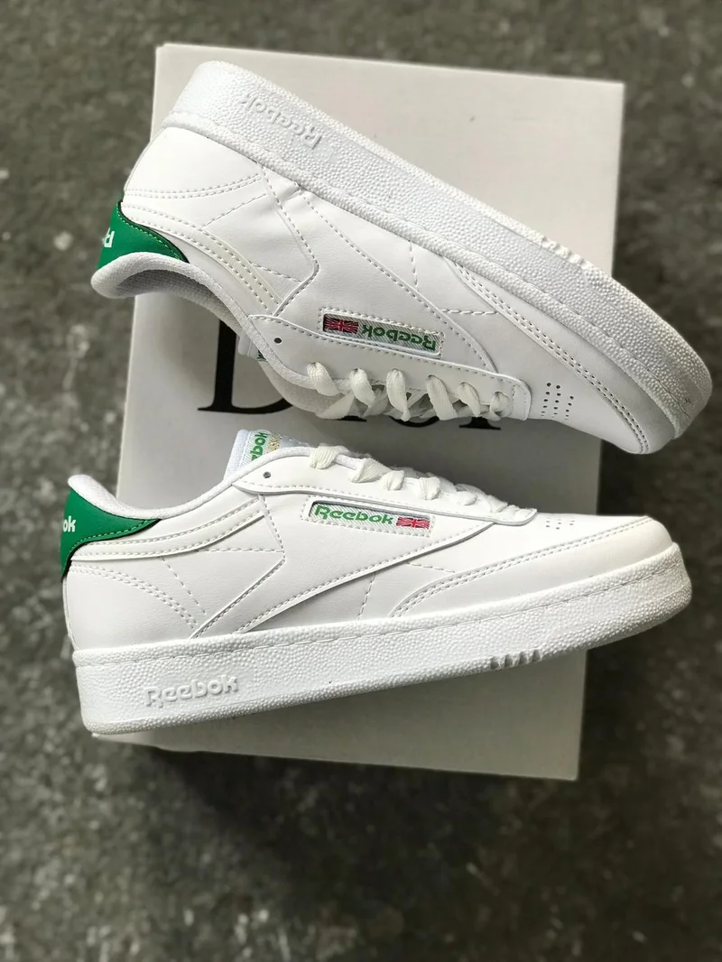 Reebok Classic Club C 85 White, Green Mens Sneakers Tennis Shoes