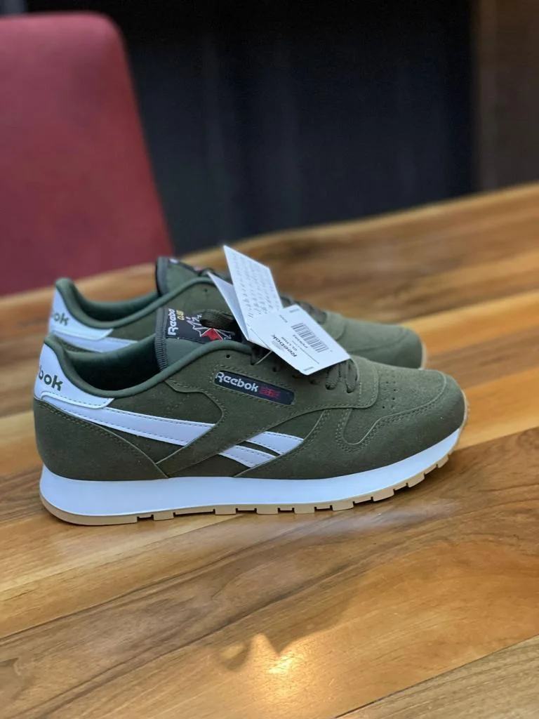 Reebok Classic Leather Unisex Jungle Green Sneakers