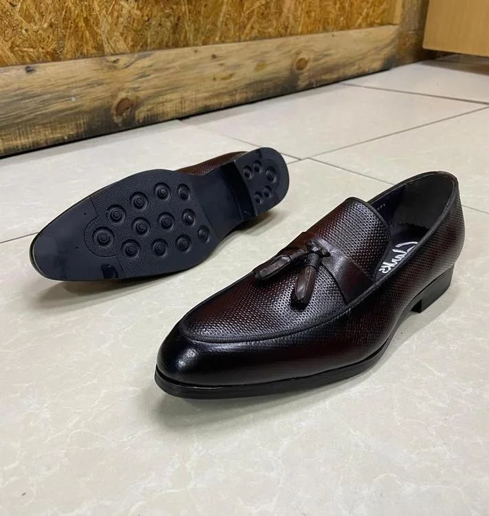 Sleek and Stylish: Clarks Men's Tassel Slip On Men Leather Brown Loafers