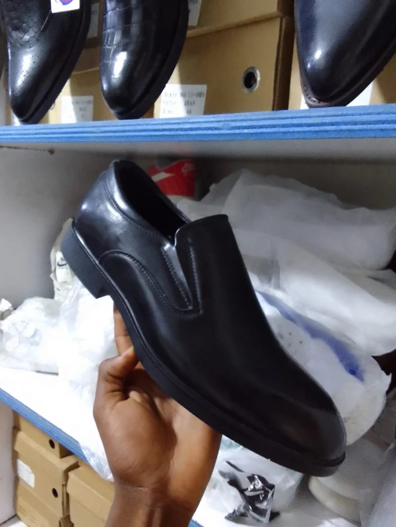 Slip On Official Shoes Aplle Leather Shoes Men's Black Shoes