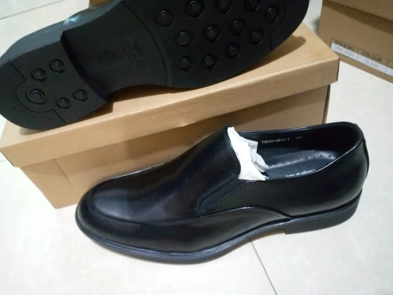 Slipon Black Right Man Premium Leather Official Shoes Men Shoes