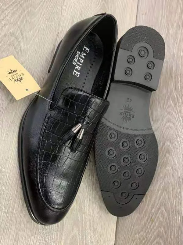 Slipon Kiltie Empire Shoes Design Premium Leather Official Shoes Men Black Shoes