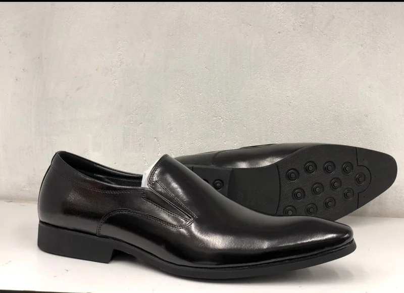 SOS Black Oxford Official Premium Leather Slip on shoe