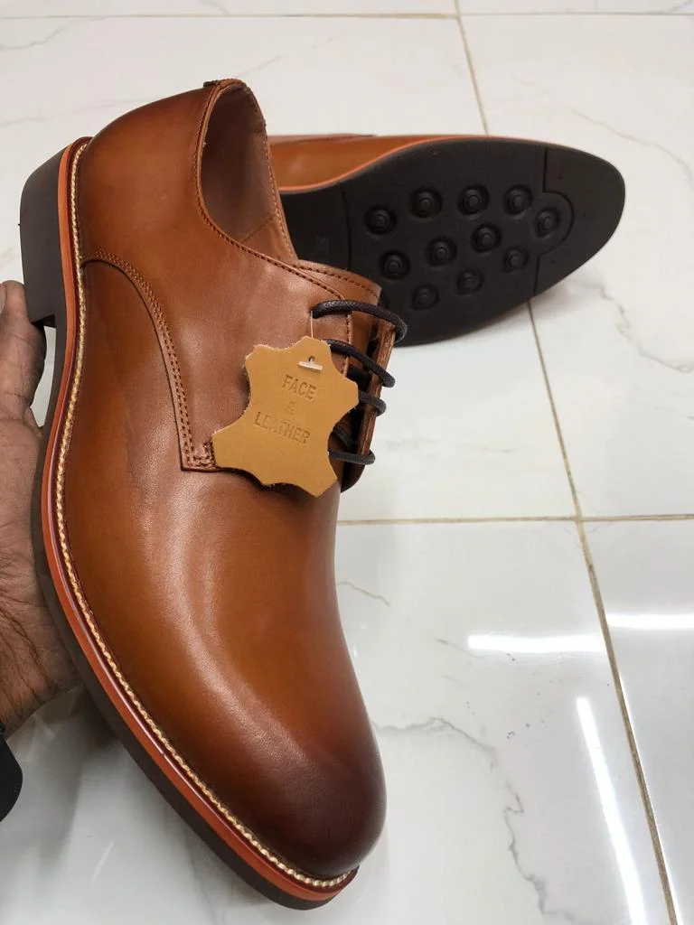 SOS Brown Oxford Official Premium Leather Mens Laced up shoe