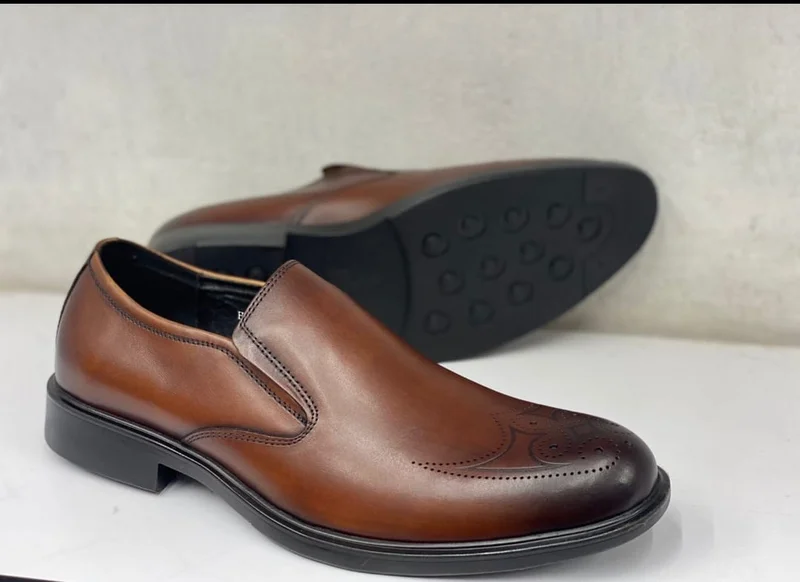 SOS Brown Oxford Official Premium Leather Slip on shoe