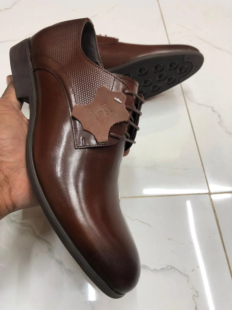 SOS Brown Round toe Oxford Official Premium Leather Laced up shoe