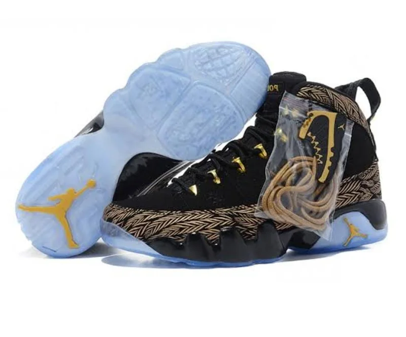 Air Jordan 9 Doernbecher Pollito Black Sneakers