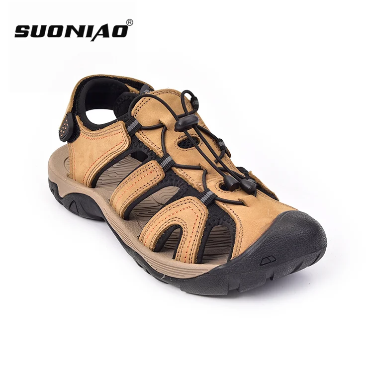 Suoniao Leather Mens Sandals