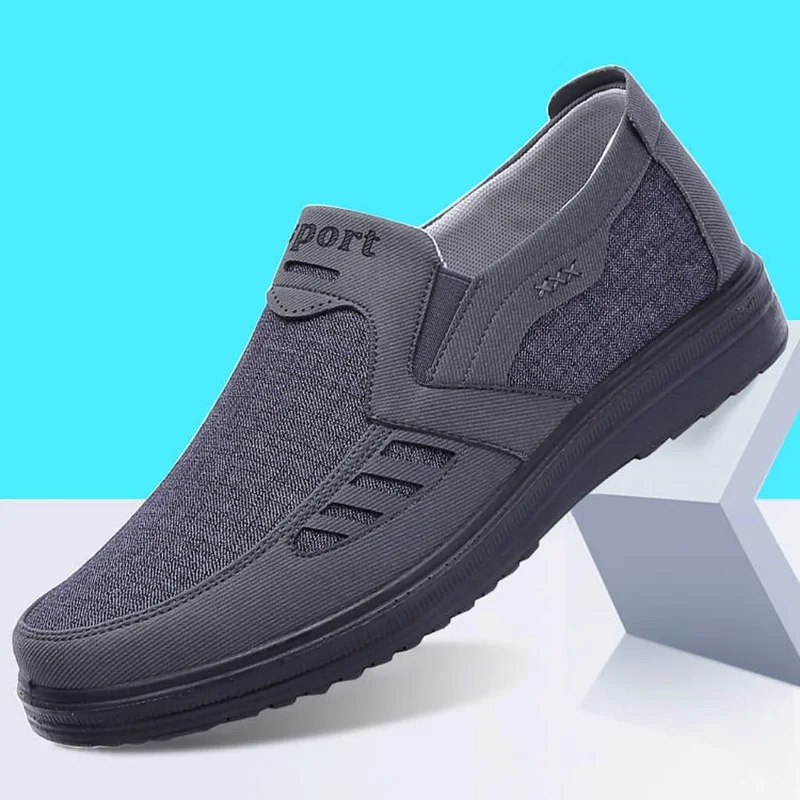 Tian Bulon Grey Men's Casual Shoes, Men Summer Style  Men canvas Sports Shoes