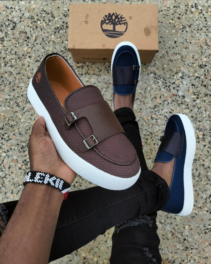 Timberland Double Buckle Brown Leather Official Shoes