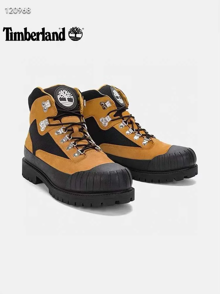 Timberland Heritage Boot Combat Boots In Black Mustard Synthetic Fibers