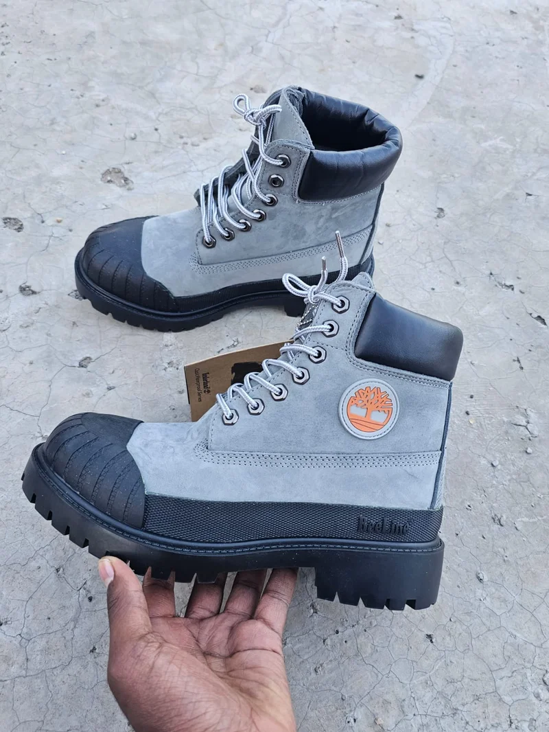 Timberland Heritage Boot Combat Boots In Grey Synthetic Fibers