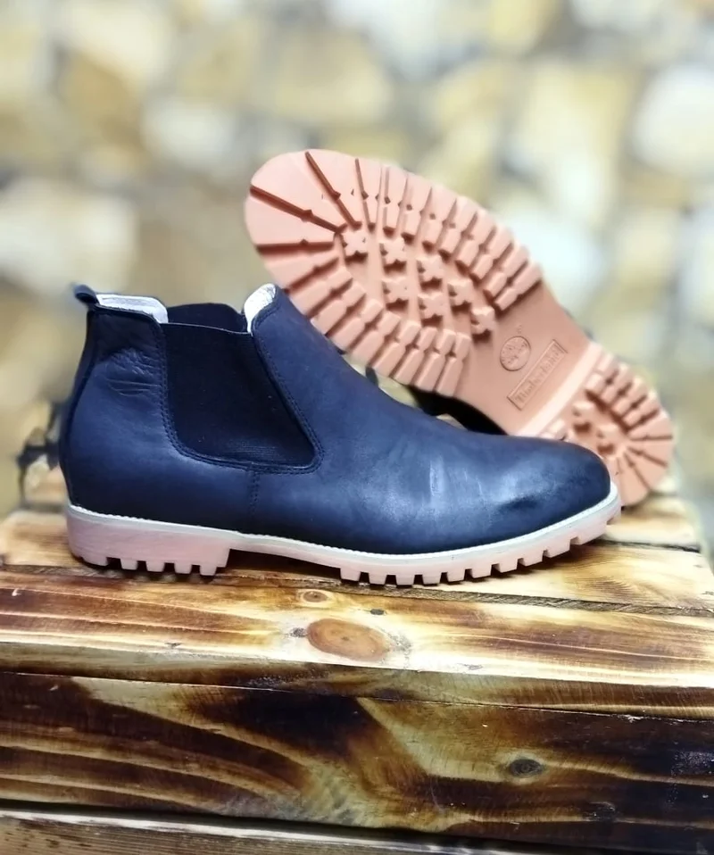 Timberland Leather Chelsea Ankle Boots- Leather Sole Black