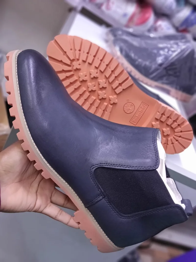 Timberland Leather Chelsea Ankle Boots- Leather Sole Navy Blue
