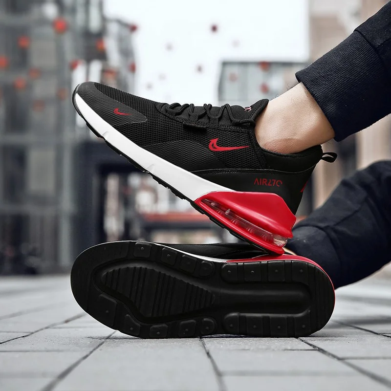 Air Max 270 Outdoor Fitness Couple Light Sneakers Fashion Air Cushion Slip Black