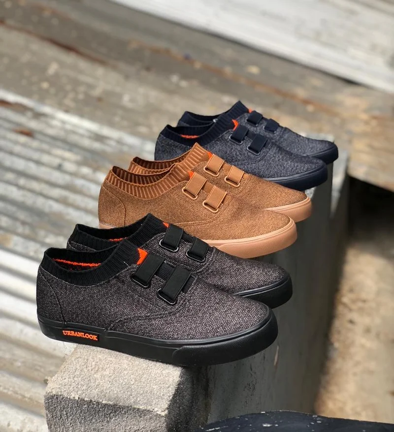 Urban Luk Official Design Fashion Mens Rubber Canvas Shoes