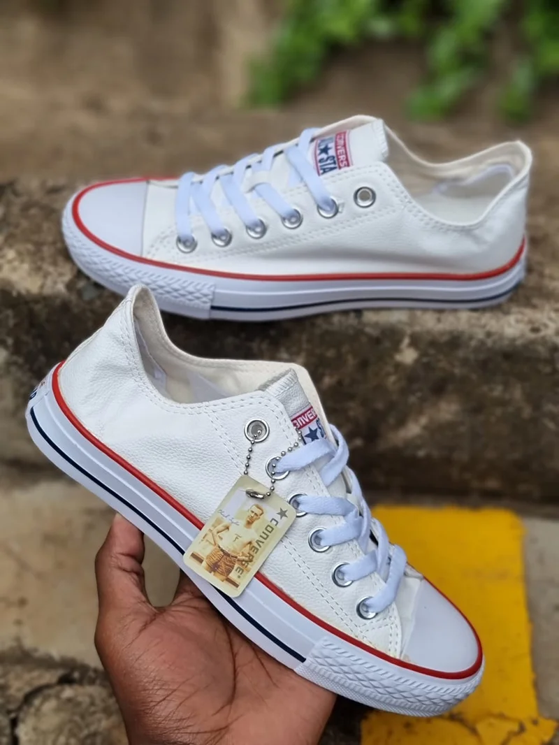 White Leather Converse Shoes All Star Sneakers