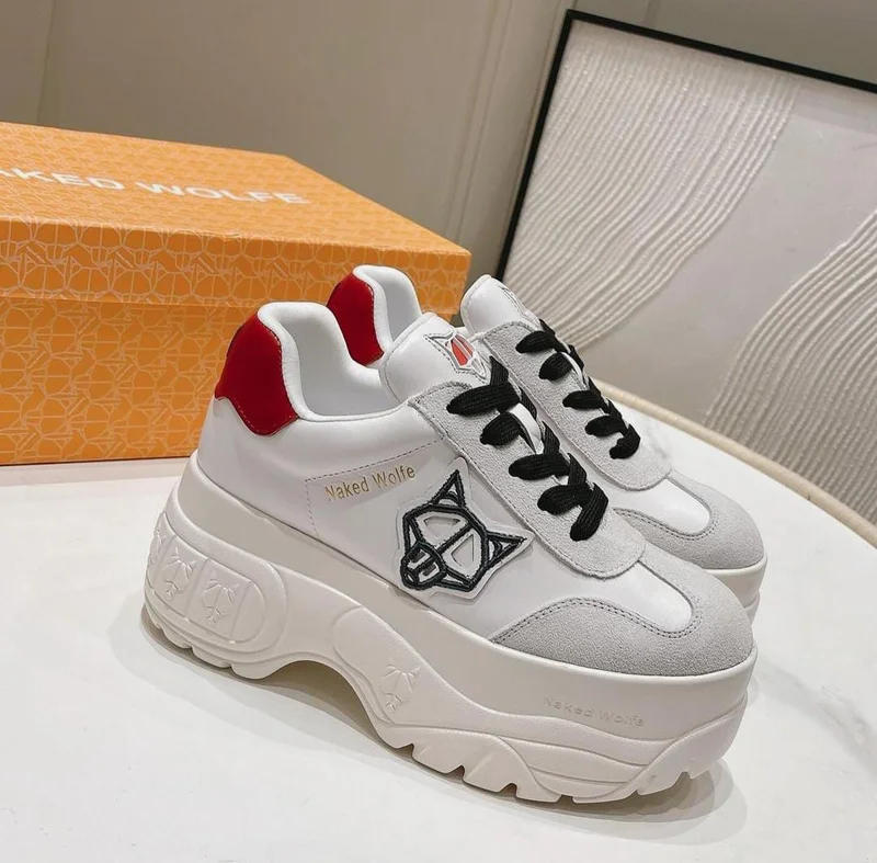 White Quality Original Naked Wolfe Ladies Sneakers