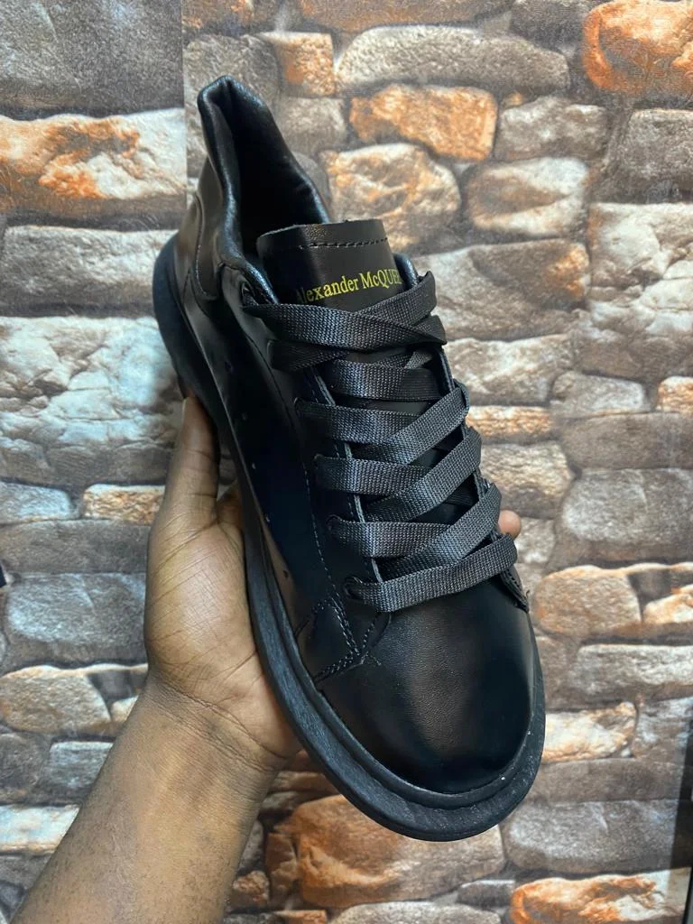 Alexander MCQueen Mens Show Leather Platform Trainers
