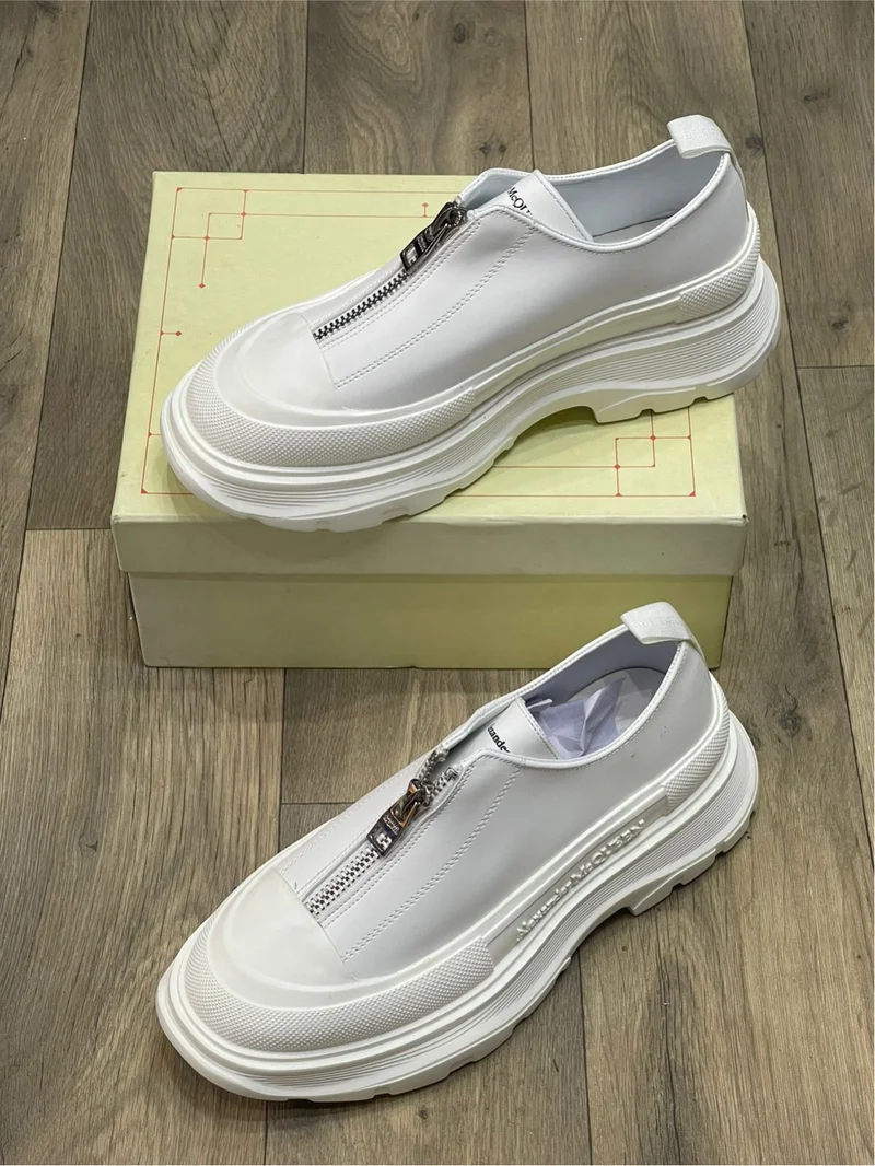 Alexander McQueen ZIPPER SNEAKERS -WHITE