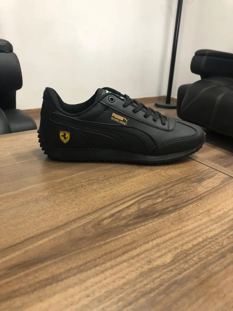 All Black PUMA Men's Whirlwind Classic Fashion Sneaker