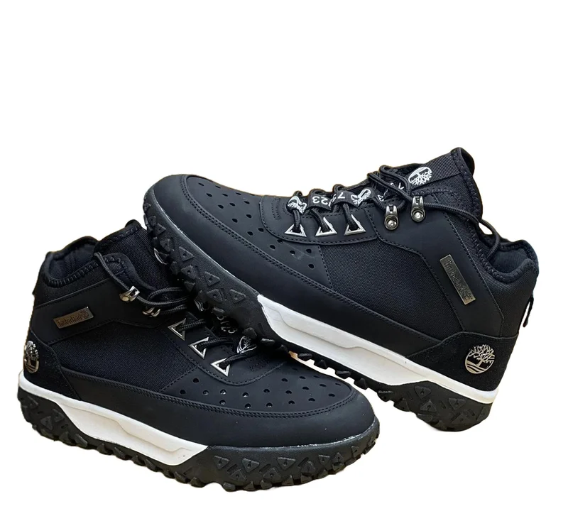 BLACK TIMBERLAND MEN'S  GREENSTRIDE MOTION 6  LACE-UP  BOOTS