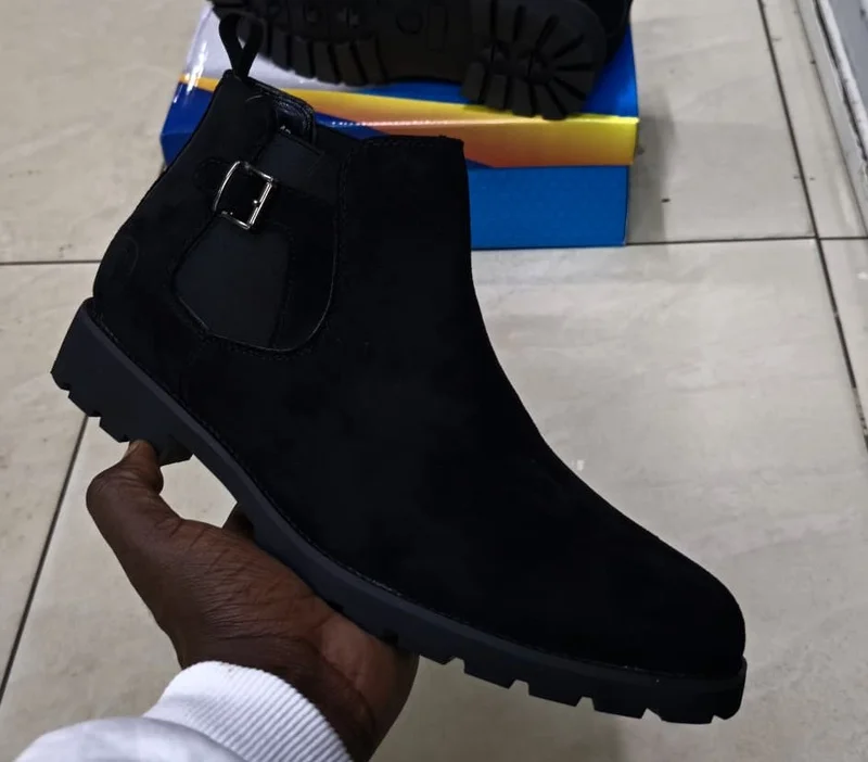 BLACK MEN'S  CASUAL SUEDE BOOTS
